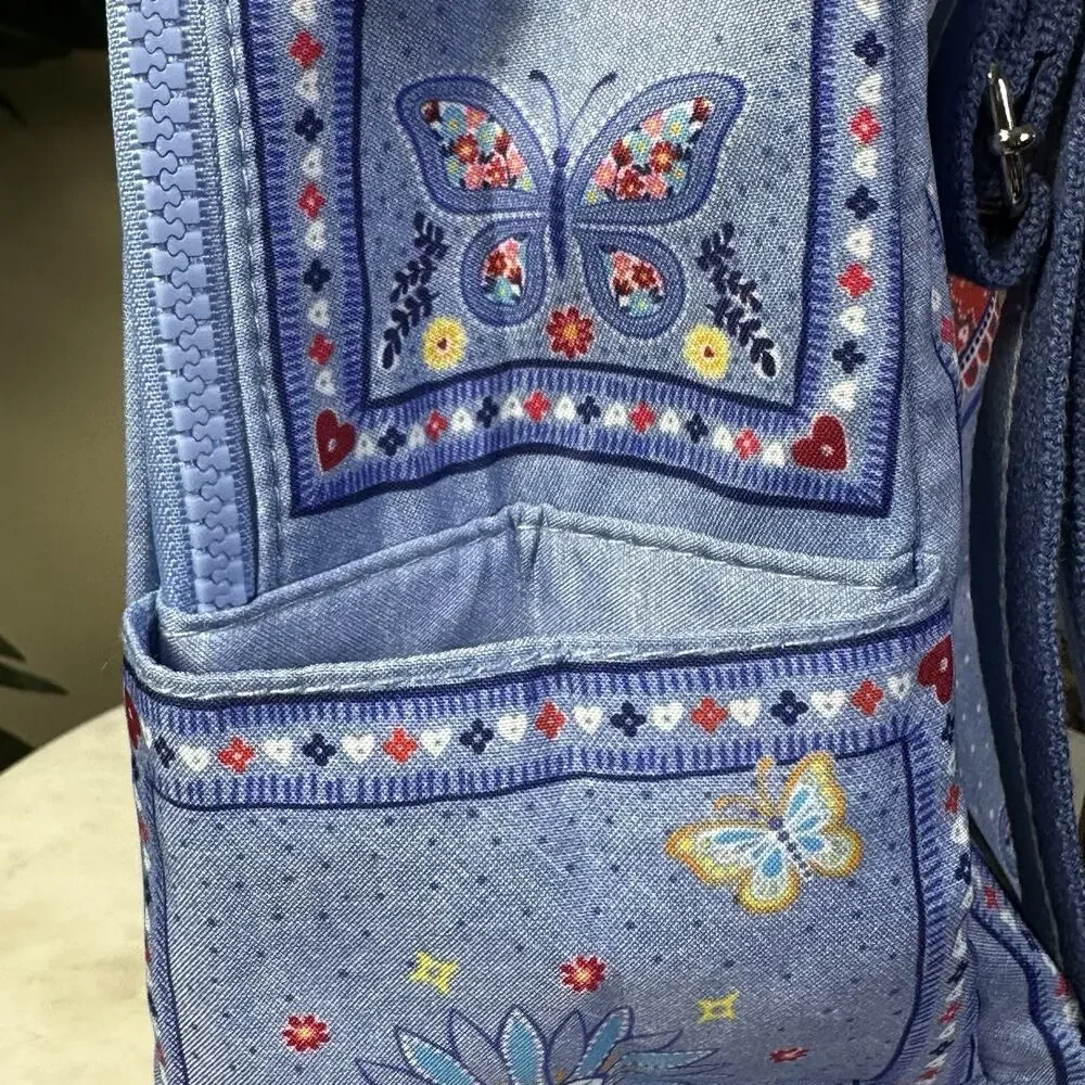 Brighton New w tags Backpack Bandana Love Backpack Canvas Straps zip Hippie Boho